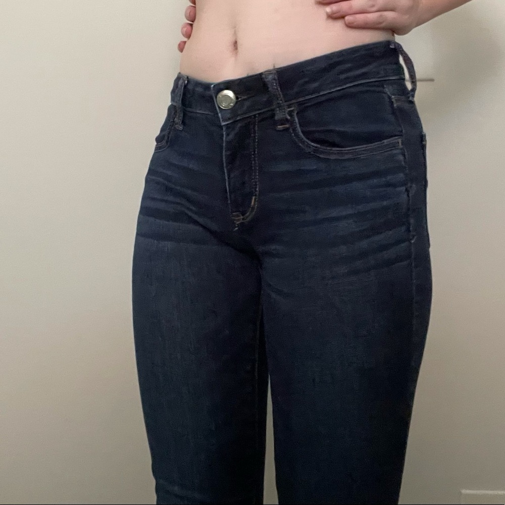 american eagle dark wash jeans, no flaws